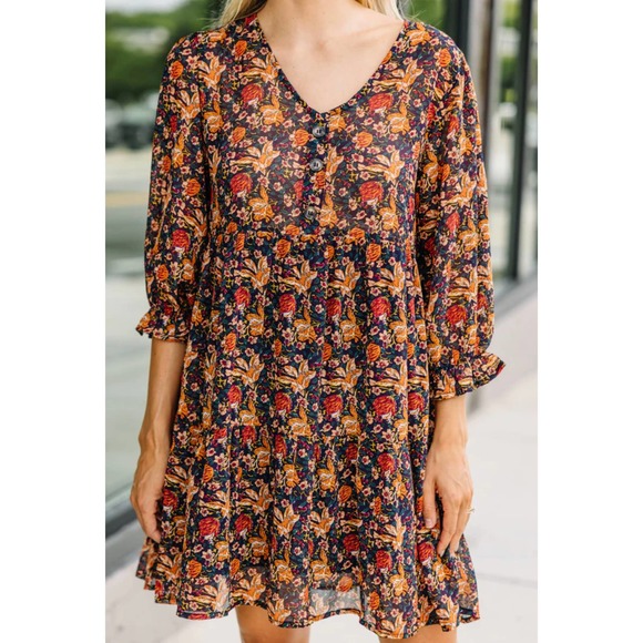 Umgee Womens Drop Waist Dress or tunic-Large - Picture 9 of 14